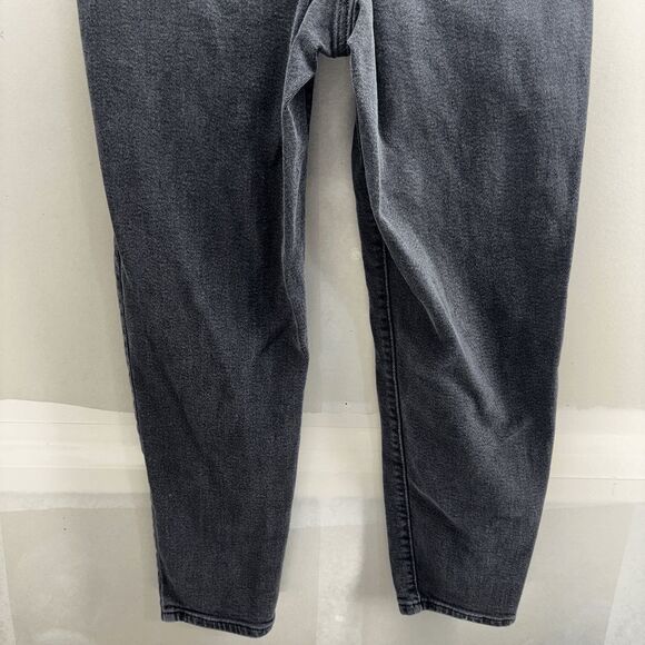 Levis SilverTab Mom Jeans 28 Black Womens High Rise Lion Cub Painted 28x28 - Picture 3 of 11